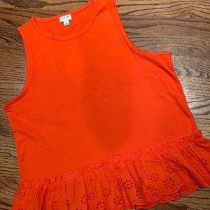 Super cute! Bright Red/Orange Blouse
